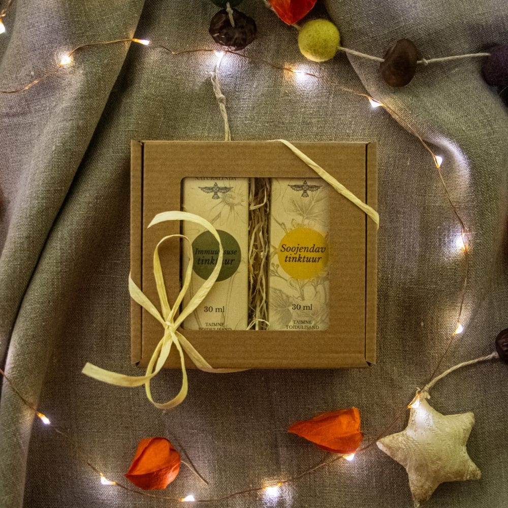 Kinkekomplekt "NINANIPS KÜLMATAADILE" (soojendav tinktuur ja immuunsuse tinktuur)