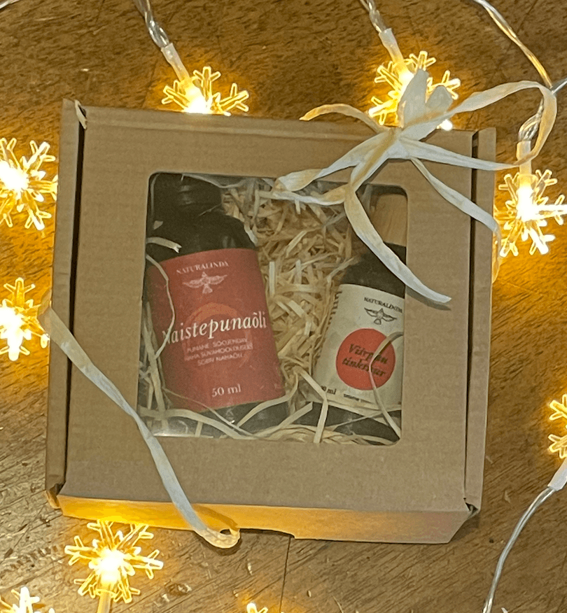 KINKEKOMPLEKT "NAISELIK TASAKAAL" (naistepunaõli ja viirpuu tinktuur)